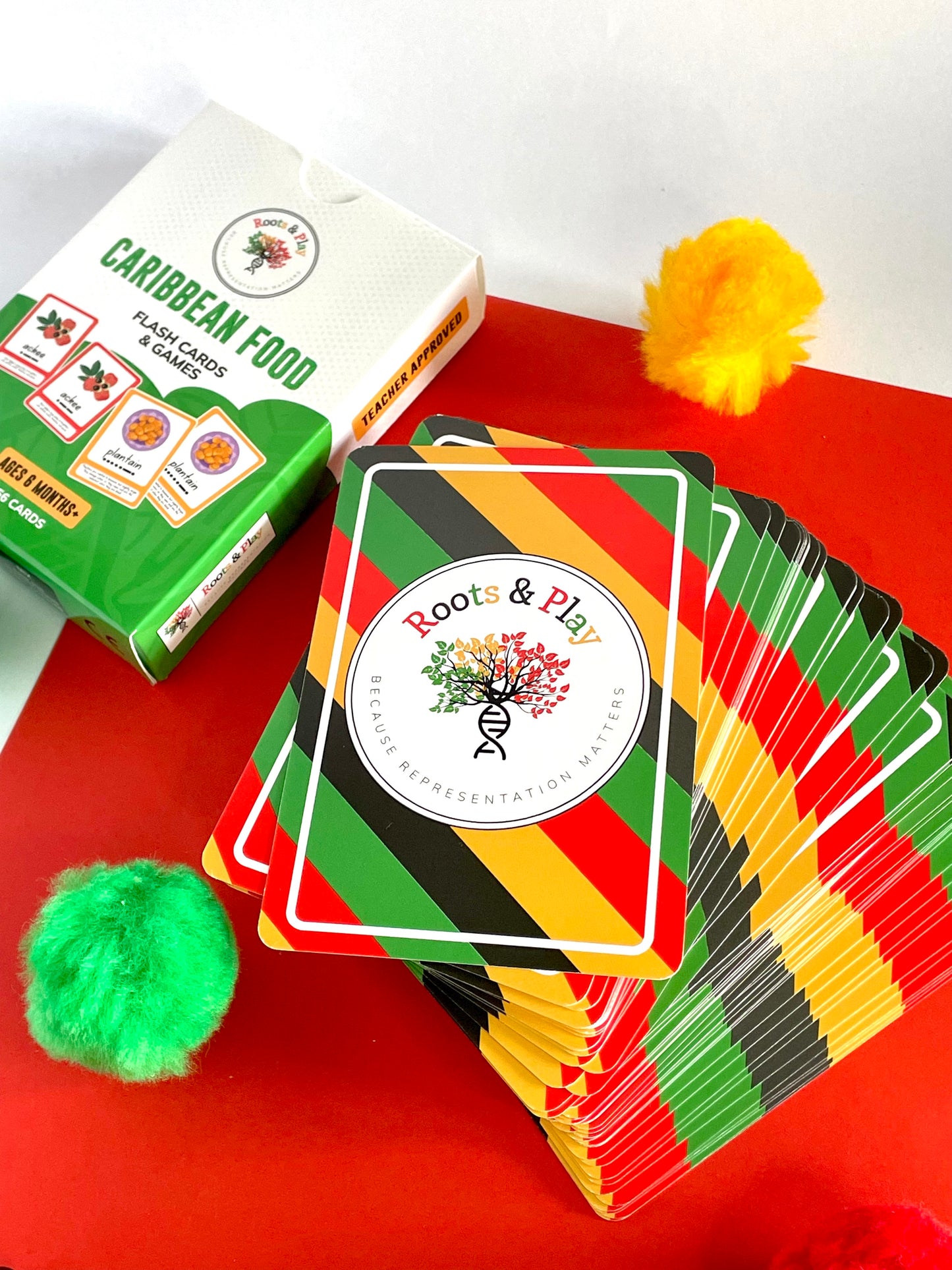 Children's flashcards, Caribbean Food Flashcards, Black Children Toys - Roots & Play
