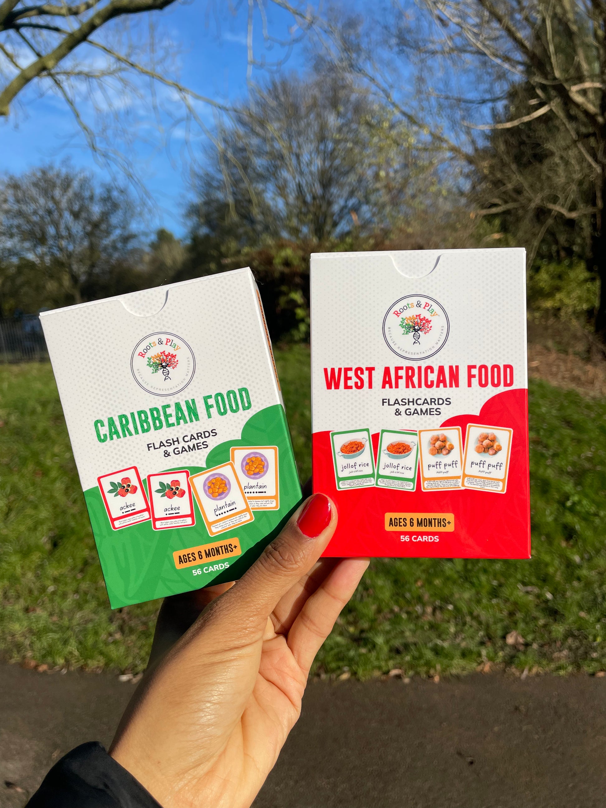 Cultural Educational Caribbean and West African Food Flashcards for Children.